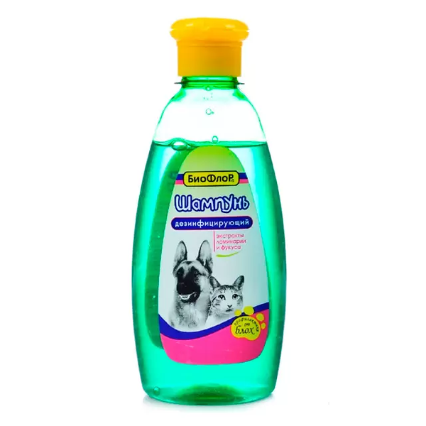 БиоФлоР Шампунь Дезинфицирующий для собак и кошек 245 мл