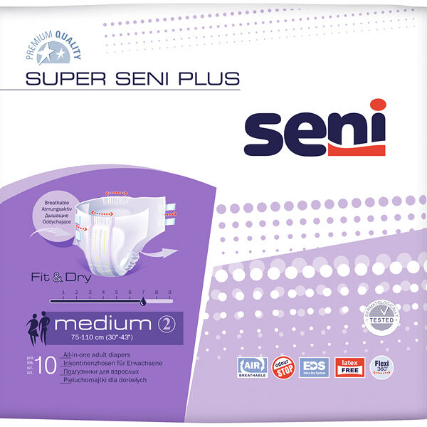 Подгузники для взрослых Seni Super Plus размер M 10 шт