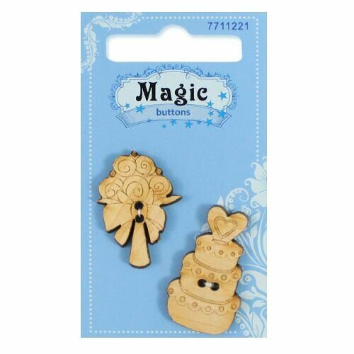 Набор пуговиц, Торт (BBL018-MX-P) 2шт