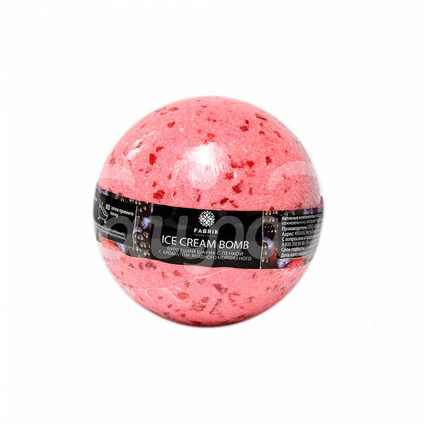 Шарик для ванны Fabric Cosmetology 120гр Бурлящий Ягодное мороженое