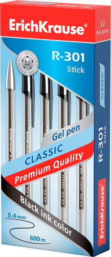 

Ручка гелевая Erichkrause R-301 Classic Gel Stick 0.5 черный, Арт. 53347