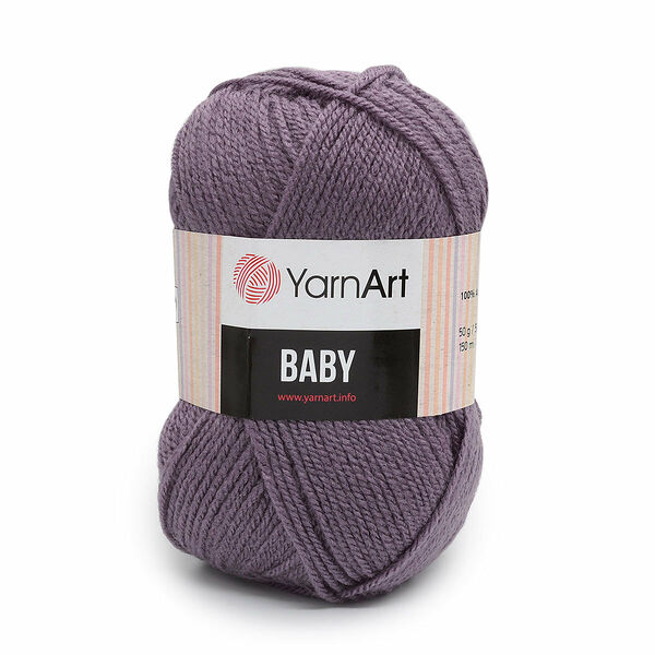 Пряжа YarnArt 'Baby' 50гр 150м (100% акрил)(852 т. фиолетовый),мот