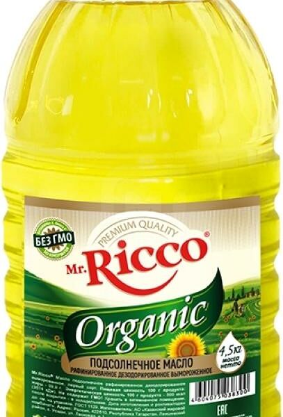 Масло подсолнечное Mr. ricco рафинированное дезодорированное