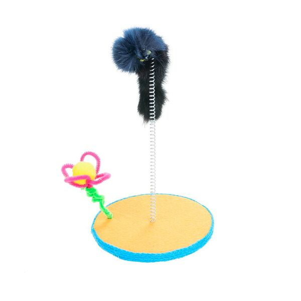 Игрушка для кошек Мышка на подставке, 30 см
