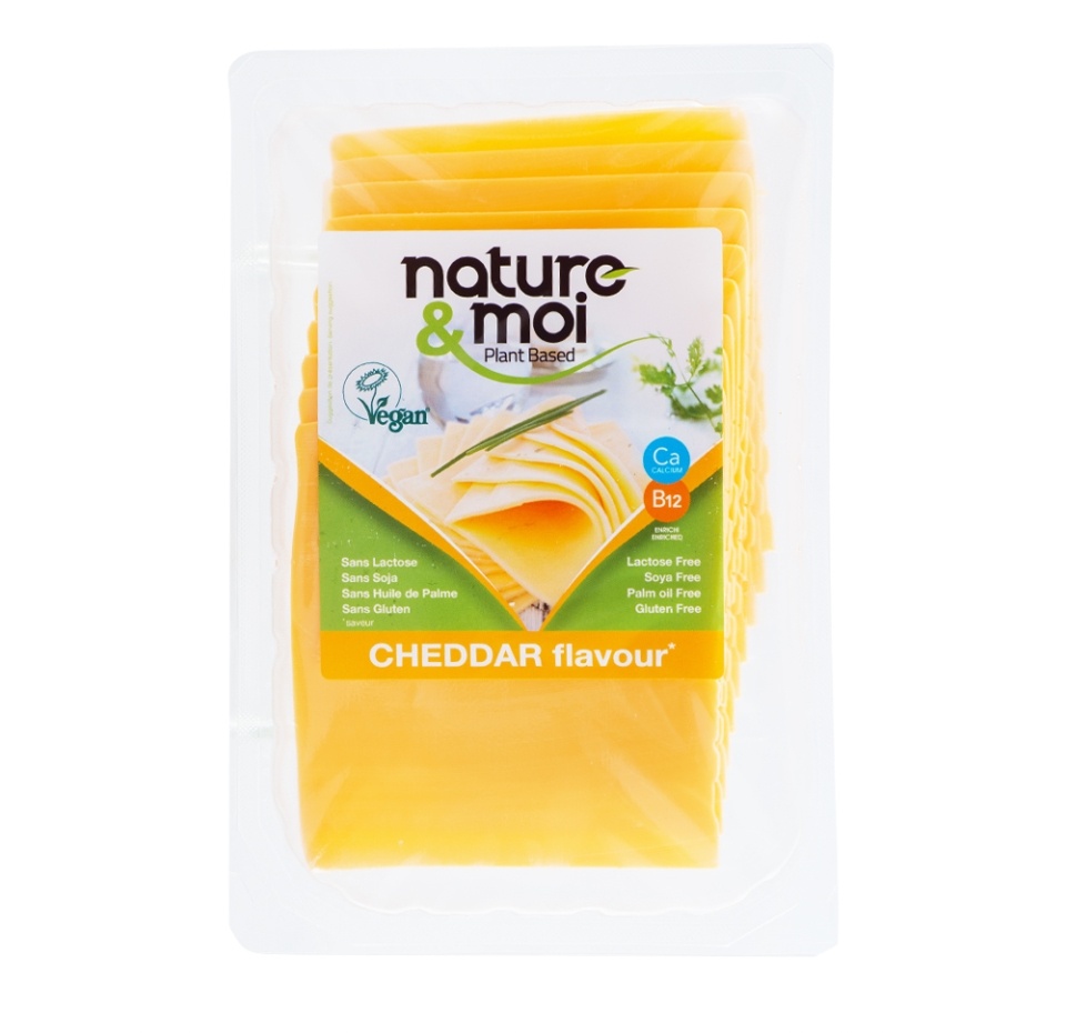 

Веганский продукт Nature Moi Вкус сыра чеддер нарезка 200 г