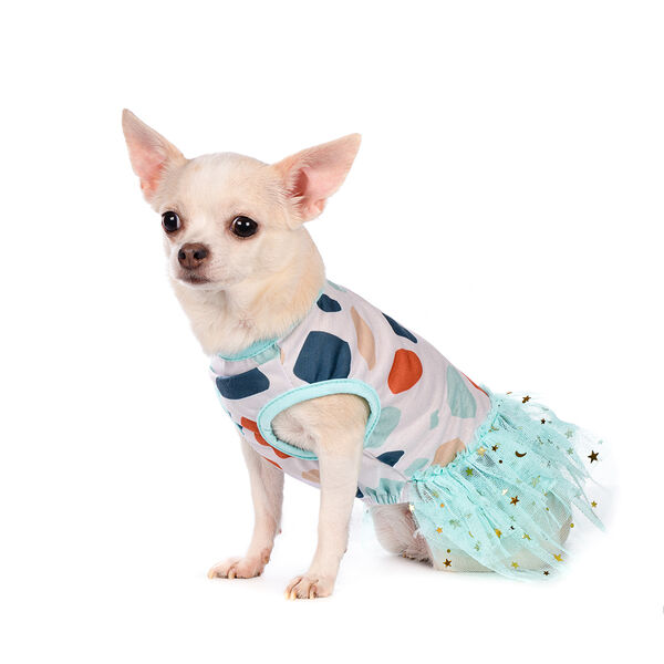 Платье для собак 20см XS голубой (девочка)