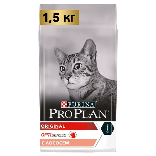 Сухой корм Pro Plan ® для взрослых кошек, с высоким содержанием лосося