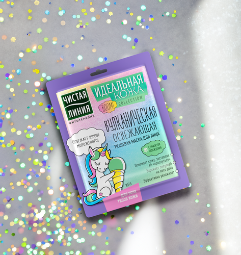 

Тканевая маска для лица Чистая Линия Идеальная кожа вулканическая 19.7 г