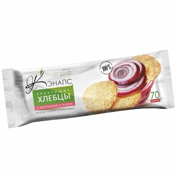 Хлебцы хрустящие Кэнапс с клетчаткой и луком