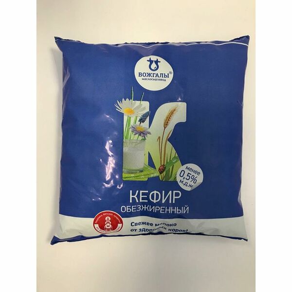 Кефир Вожгалы маслосырзавод обезжиренный 0.5% 500г