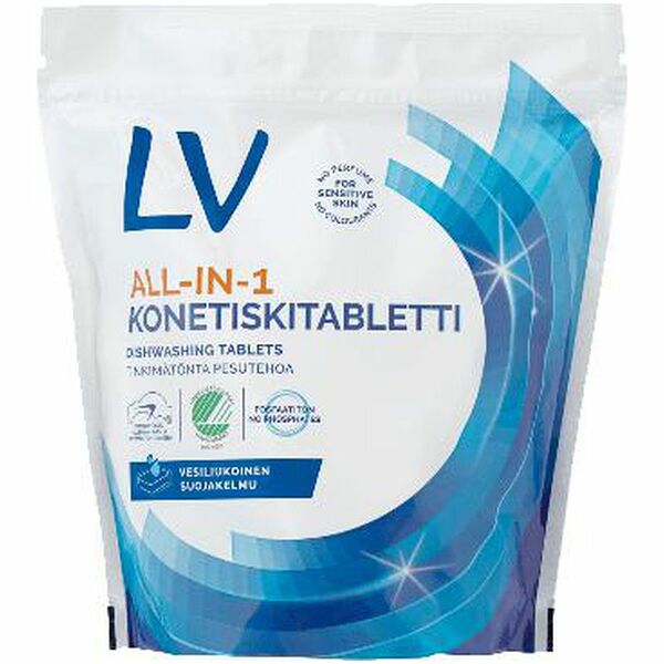 Таблетки для мытья посуды LV в посудомоечной машине, 40шт