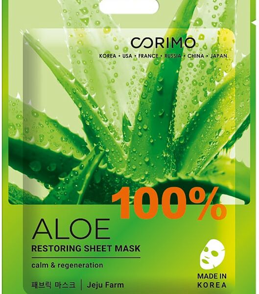 Маска для лица Corimo Aloe 100% Восстановление 22г