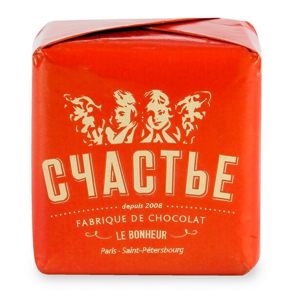 Конфета Счастье Пралине с грецким орехом и карамелью в молочном шоколаде