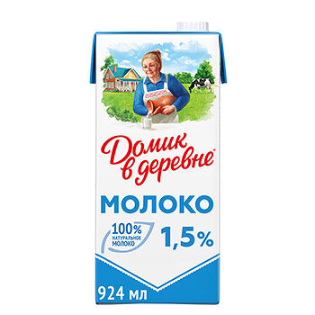 Молоко стерилизованное Домик в деревне 1.5% 950г