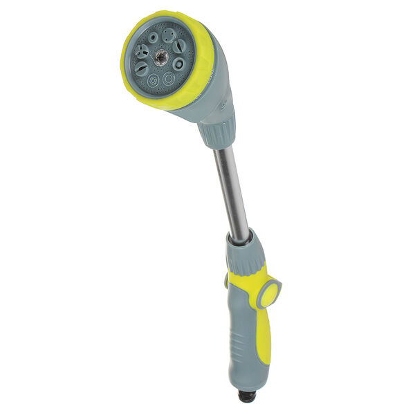 Inbloom пистолет-штанга садовый для полива, 8 режимов, регулятор напора, abs, tpr, алюм