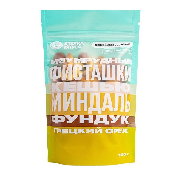 Смесь орехов Азбука Вкуса с изумрудной фисташкой