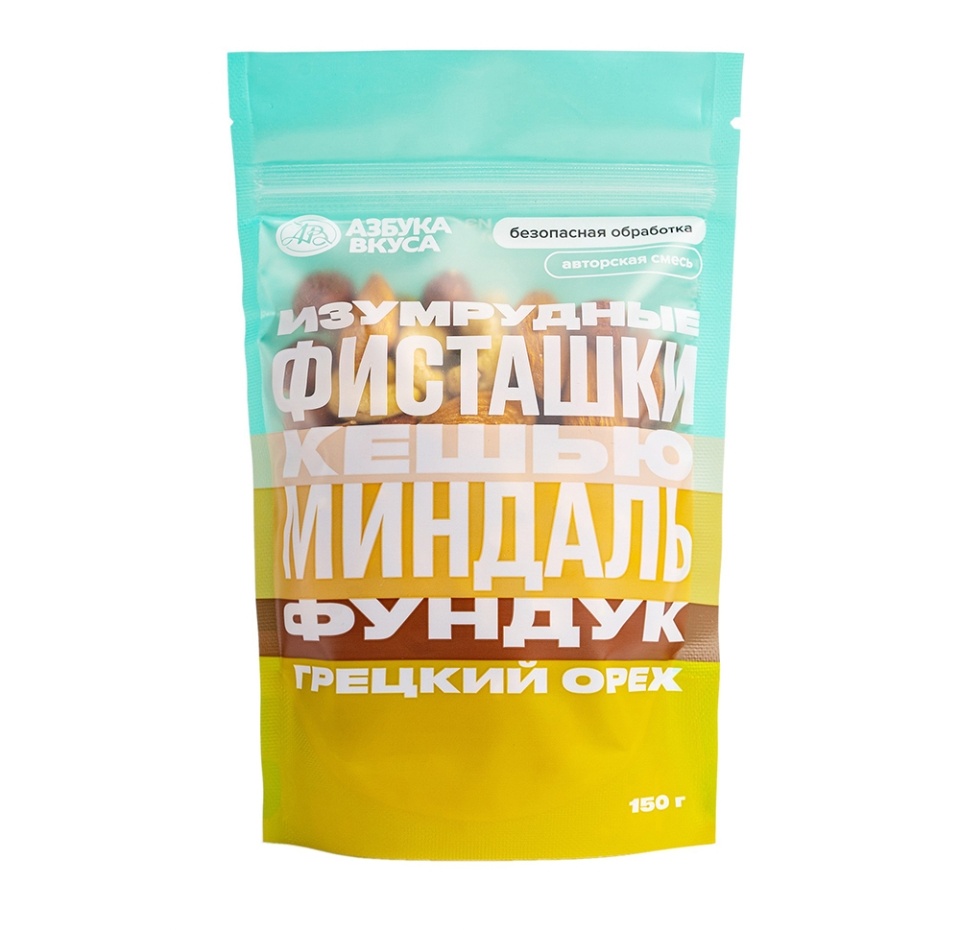 

Смесь орехов Азбука Вкуса с изумрудной фисташкой, 150 г
