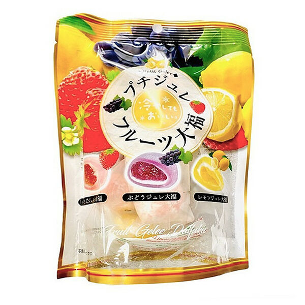 Моти с фруктовой начинкой трех видов: клубника, виноград, лимон, Kubota Seika, 125 г, Япония