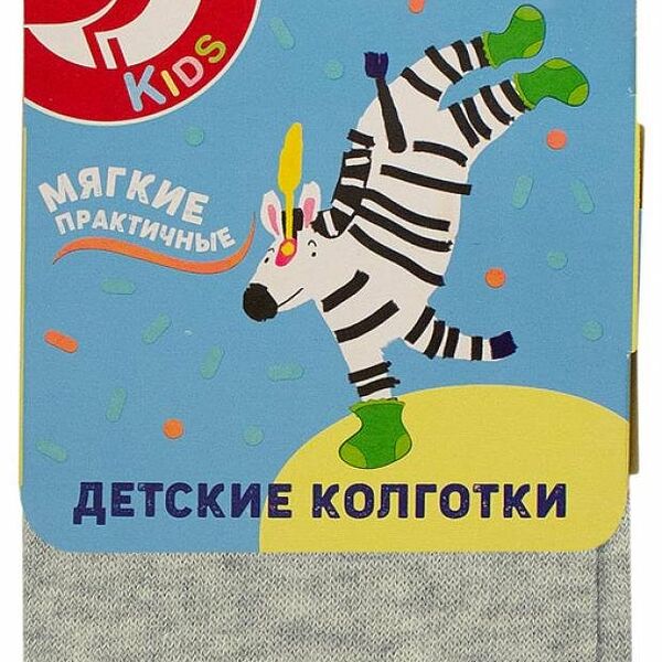 Колготки детские АШАН Красная птица серые, р.110/116