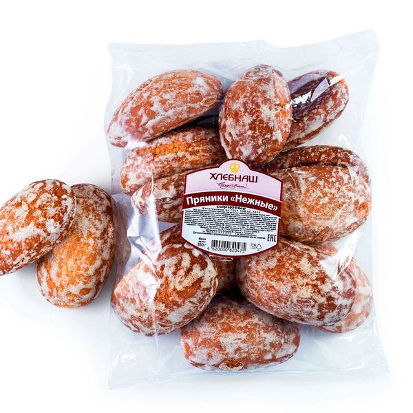 Пряники Хлебнаш Нежные сырцовые 350г