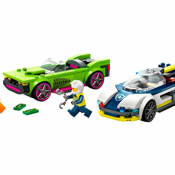 Конструктор Lego City 60415 Конструктор Погоня на полицейской машине за маслкаром