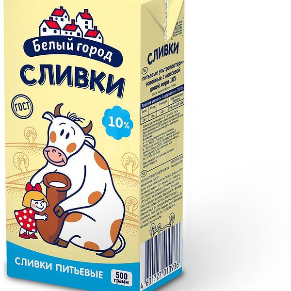 Сливки Белый Город 10%