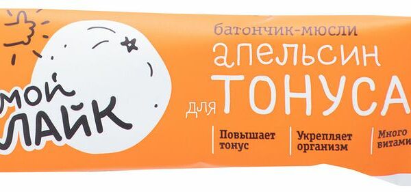 Батончик БиоСлимика Мой Лайк апельсин для тонуса, 25г