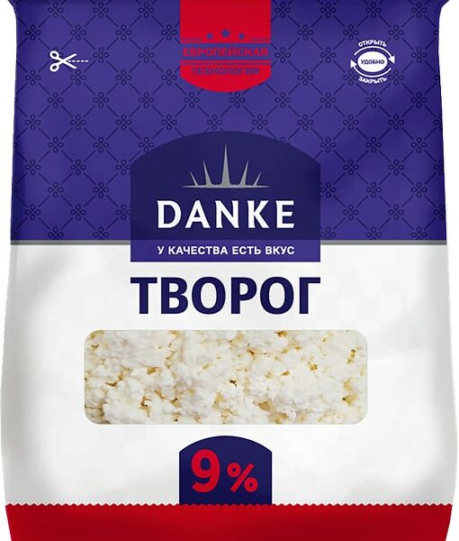 Творог Danke рассыпчатый 9% 350 г