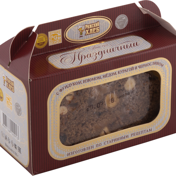Хлеб ржано-пшеничный подовый РИЖСКИЙ ХЛЕБ Праздничный, бездрожжевой