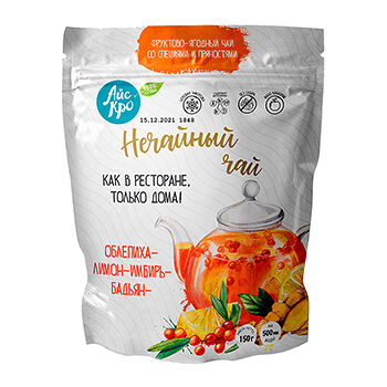 Чайный напиток с лимоном , имбирем и облепихой