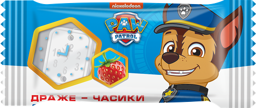 Драже Щенячий патруль Часики со вкусом клубники, 12г