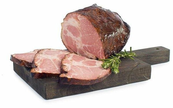 Шейка деликатес сырокопченый с перцем чили ТМ Черный кабан