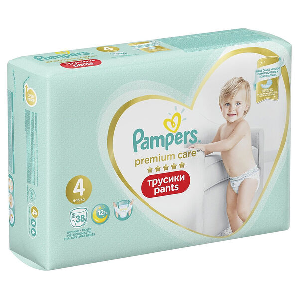 Трусики-подгузники Pampers Premium Care 4 (9-15 кг), 38 шт
