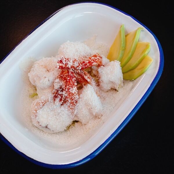 Креветки под кокосовой глазурью