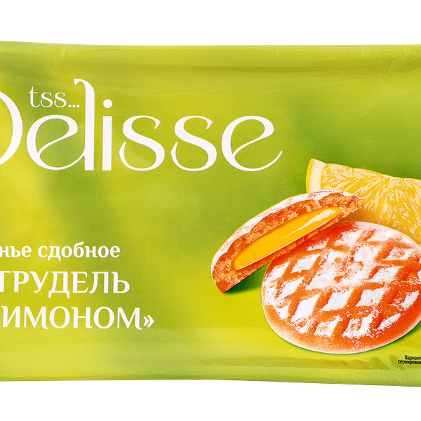 Печенье сдобное DELISSE Штрудель с лимоном, 255г