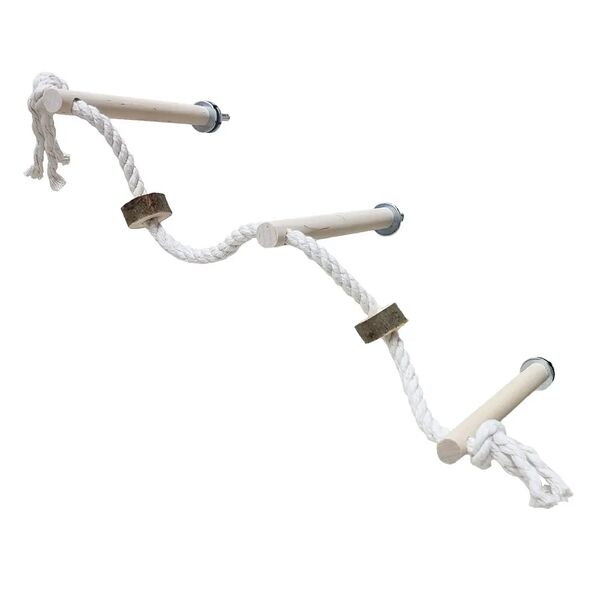 Жердочка тройная с канатом для попугаев