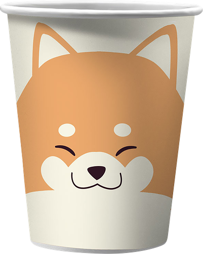 Набор стаканов бумажных ND Play Собачки с ушками, 250мл, 6шт