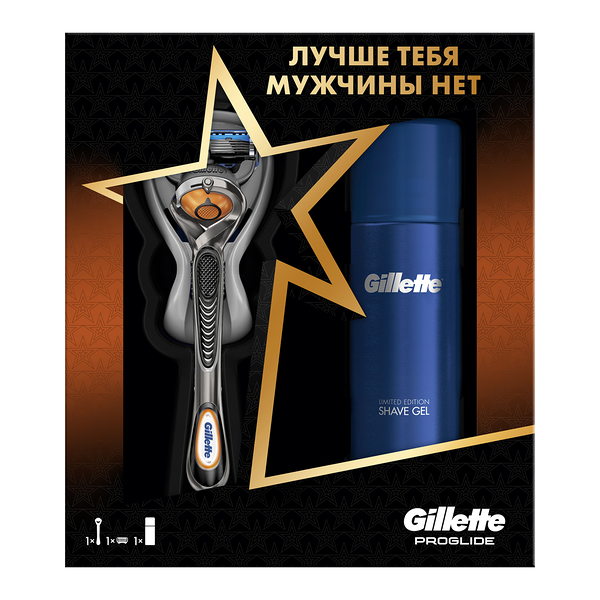 Набор Gillette Fusion Proglide бритва и гель для бритья Gillette