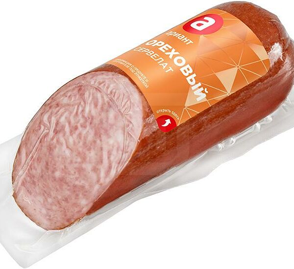 Колбаса варено-копченая Ариант Сервелат Ореховый