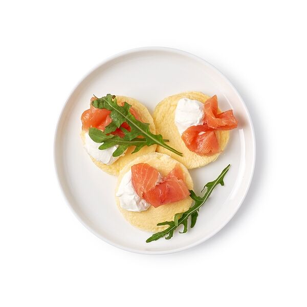 Омлет с лососем атлантическим (сёмгой) и творожным сыром Уже Готово 160г, Россия