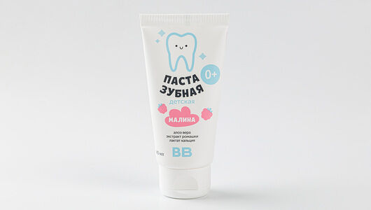 Зубная паста Вкусвилл детская Малина