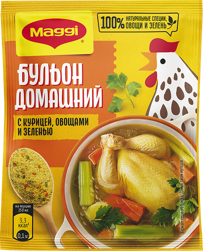 Бульон Maggi Домашний с курицей овощами и зеленью 100г