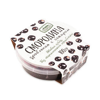 Черная смородина дробленая с сахаром Егорьевские традиции