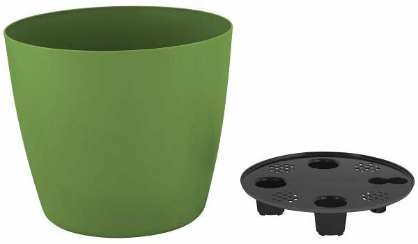 Горшок InGreen Vienna с дренажной вставкой оливковый 5 л, 21 см