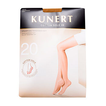 Колготки Kunert Cotton sole женские бежевые, 20 den, размер 1