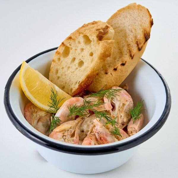 Северные креветки в сливках