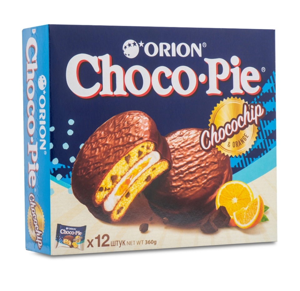 

Пирожное Orion Choco Pie c апельсиновым джемом и шоколадной крошкой 360 г