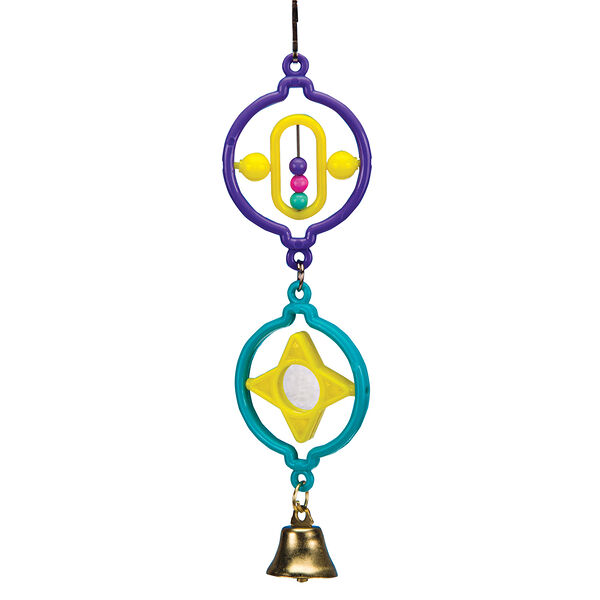 Игрушка для птиц Кольца с бусинами и звездой