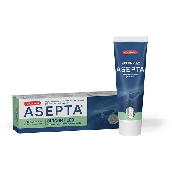 Зубная паста Асепта Parodontal Биокомплекс Здоровые десны