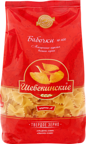 

Макароны Шебекинские № 400 Бабочки 350 г